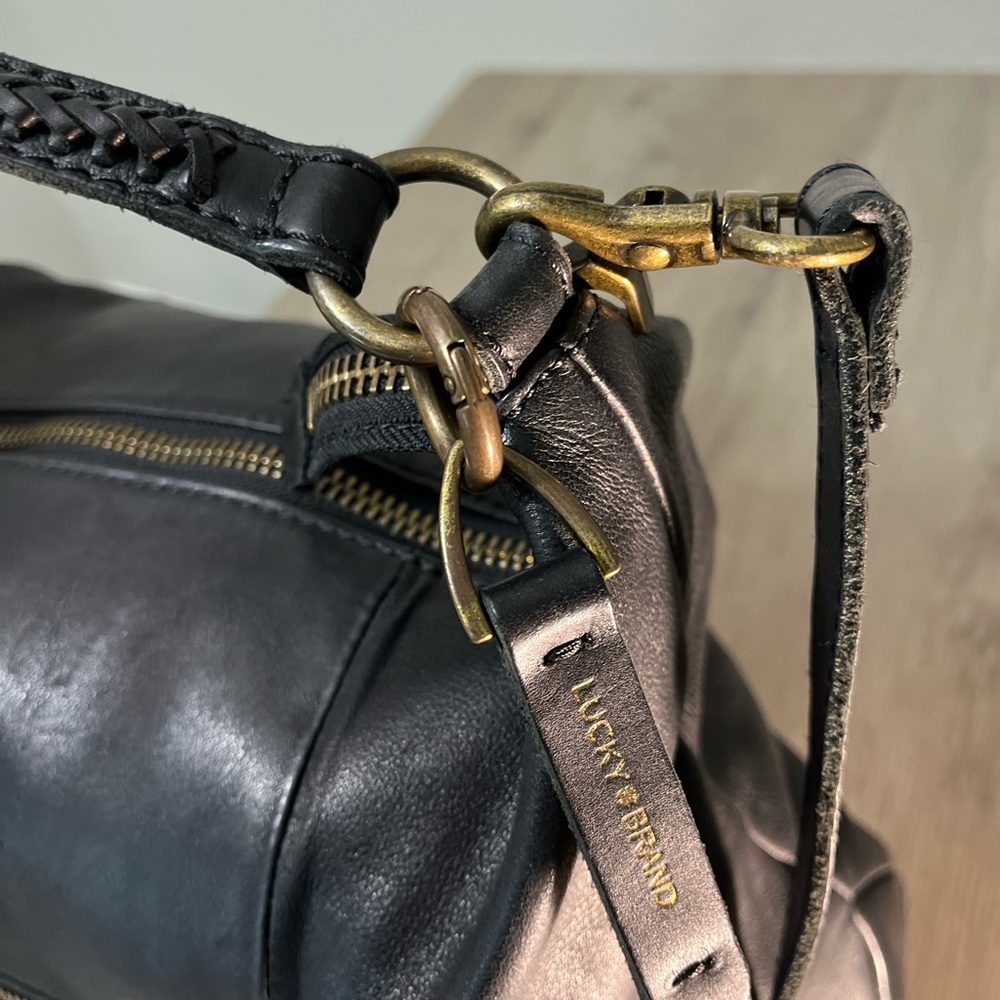 Lucky Brand Black Leather Tote - Picture 2 of 11